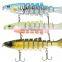 Hot sale lure fish 12cm 24g  dip material 8 section bait sea fishing lure simulation bait