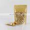 Free Sample Custom Printed Airtight Food Top Zip Kraft Paper Pouches With Clear Window Snack Nuts Packaging Bag With Zipper