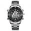Luxury Skmei 1600 Dual Time Stainless Steel Men Quartz Analog Digital Wrist Watch