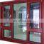 Customised aluminum frames thermal break casement windows with mosquito net design for house