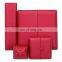Luxury Gift Jewelry Packaging Boxes For Wedding Ring Necklace Bracelet packing Custom Logo Red Suede Box Jewelry