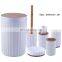 7 Pcs High Quality Modern White Eco-friendly Luxury Bathroom Accessories Plastic Bathroom Sets for Hotel Household