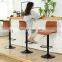 Modern luxury PU faux leather commercial swivel barroom bar stool