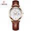 Chenxi 303 New Ladies Quartz Wristwatch Flower Analog Fashion Leather Stainless Steel Case Simple Women Watches