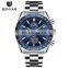 BENYAR BY-5140M Men Luxury Stainless Steel Quartz Watches Business Auto Date Popular Second Disk Wristwatch