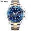 SINOBI Custom Logo Mens Stainless Steel Band Watches Luminous Dial Calendar Wristwatch Men Classic Men Watch Montre Homme