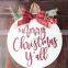 OEM Custom Wooden Cordless Flowers Holder Artificial Large Outdoor Wholesale Decoration Wreath Christmas