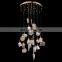 Natural Crystal Stone Chandelier Living Room Crystals Lighting Luxury Crystal Modern Chandeliers