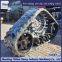 915 rubber track half chain track large harvester modification