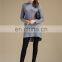 New Design Classic Gray Pure Color Merino wool Cashmere Knitting Long Sweater Women Casual Pullovers
