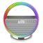 Top Fashion Multi-function Digital Display Alto Falante LED Colorful Alarm Clock Bluetooth Speaker With Fast Wireless Charging