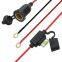 High power cigarette lighter threaded socket cables with fuse box circular thread cigarette lighter power cord