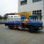 2015 used crane truck,Dongfeng crane truck with water tank sprinkler