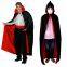 Halloween Vampire Cloak Reversible Cosplay Cape Witch Cape Magician Costumes Adult&Kids