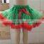 2016 Christmas party girls tutus,santa pleated kelly green and red pettiskirts, new year kids hot sale tutu dress