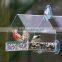 Clear Plexiglass Bird House Feeder With Suction Cups,lucite bird house acrylic bird house