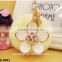 Mix color flower wholesale key chain holder purse hanging key chain metal alloy keychain keyring jewelry K0082