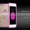 Ultra Thin Metal Bumper Ex Frame With Heart Diamond Decorative Back Cover Cell Phone Cases for Iphone6 6plus 5s