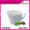 factory porcelain cappuccino decal classic coffee cup and saucer set white