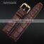 Customize Crocodile Leather Watch Bracelet 20mm 21mm 22mm black brown blue Wholesale 1PCS