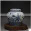 Ming Dynasty antique floral design blue and white ceramic jars for showroom