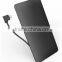 Built in cable 3200mAh ultra thin power bank factory,brookstone supplier power bank ,mobile power bank