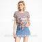 Factory Custom T Shirts Printed Stripe T Shirt Womens Oversized