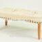 Solid Wood Style Home Furniture Fabric Foot Stool / Wooden Shoe Stool Bench (KY-3038)