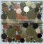 Cheap price laminate crystal glass mixed brushed stainless steel mosaic                        
                                                                                Supplier's Choice