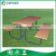 Wholesale Wooden Picnic Table Chair Set, Wooden 2 Seat Bench With Table