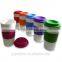 BPA free Eco Joyshaker White Color Insulated Coffee Mug With Sillicon Cap