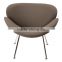 Modern Style Metal Egg Chair with metal chorme plated frame with high density foam cushions and high grade fabric covers