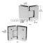 Hinged door with 3/8" thick glass shower door