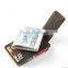 2015 Newest custom genuine leather credit card holder with money clip