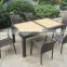 Plastic wood extendable dining table garden restaurant table