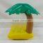 Palm tree island inflatable drink holder, pool float beer holder