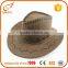 Hot selling western cowboy hat brown leather cowboy hats for men