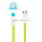 Flat Design Portable USB Charger High Speed Data USB Cable with LED Light