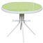 2015 color glass top cafe table chair set/bistro set