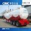 3 Axles Bulk Cement Transporter Tank Trailer Truck with Air Compressor