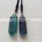 beautiful natural green and purple fluorite crystal pendants double points for gift
