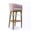 Fabric or leather wood italian bar stool YC7039