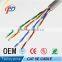 4-pair CCA conductor UTP cat5e/ cat6 fluke tested LSZH network cable