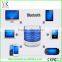 Wireless Bluetooth Speaker Stereo with Loud Bass Music LED Light Lamp AUX Blue
