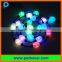 50mm diameter crystal 3D two side emitting light RGB color programmable LED ball