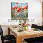 SH013 Factory Price Home Goods Wall Art Flower Glass Canvas Oil Painting