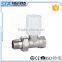 ART.5035 China factory low price lead free customized forged npt brass male threaded angle radiator valve with white handle