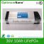 Battery pack 36V 10AH LiFePO4 E-Bike Batteries with good BMS, Charger and Cable