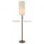 2017 hotel decorative Copper modern floor lamps with linen shade good for inn decor high end