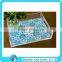 Customize designed lucite tray with handles screen printing patterns, plexiglass display tray, acrylic serving tray